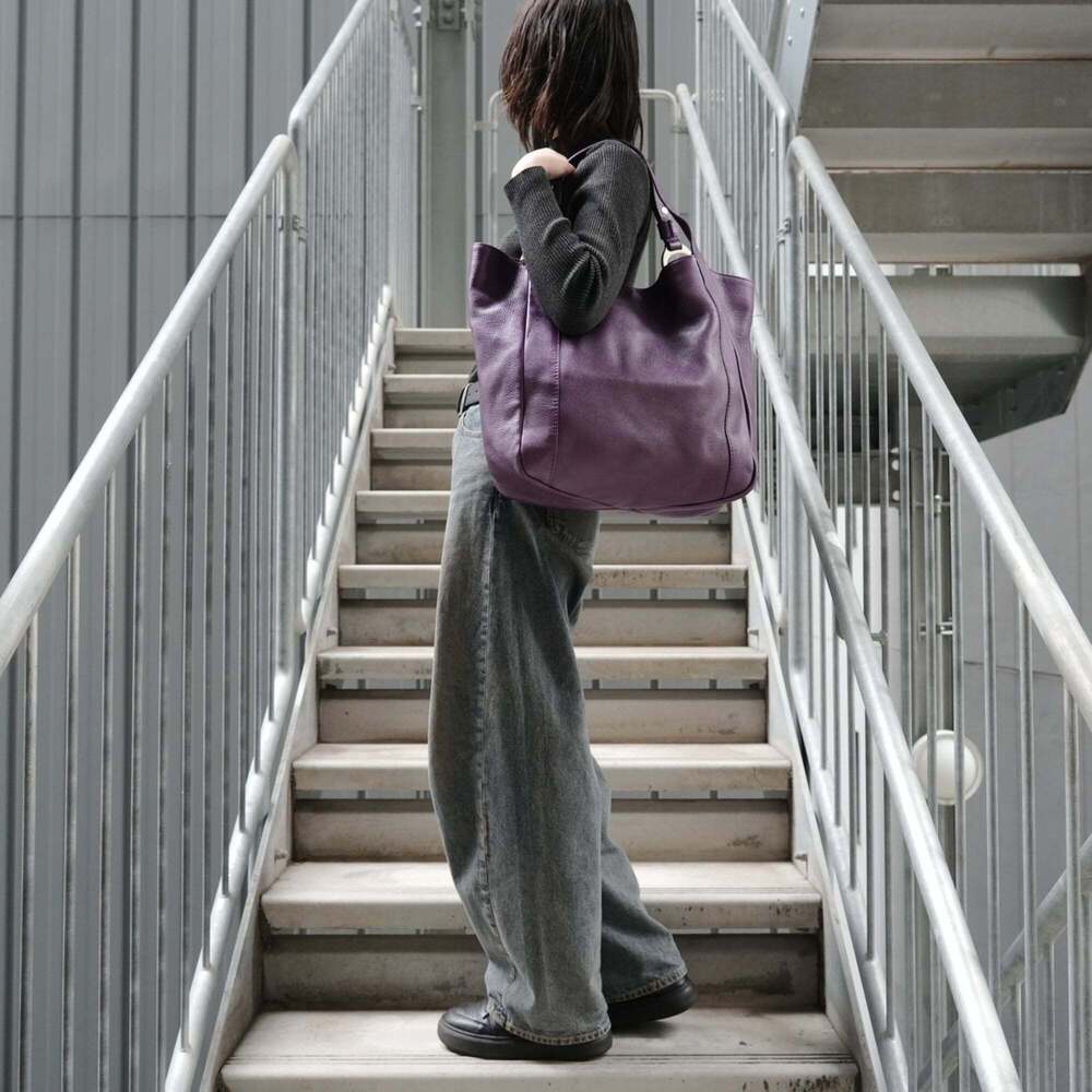 GUCCI Purple Leather Tote Bag - Picture 13 of 13